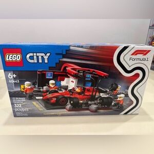 LEGO F1 Pit Stop & Pit Crew with Ferrari Car